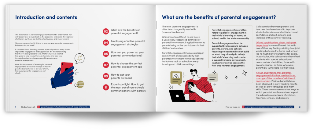 Inside spread mockup Parental Engagement guide inside spread