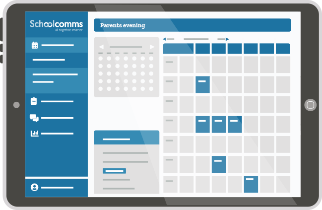 Schoolcomms Parents Evening tablet