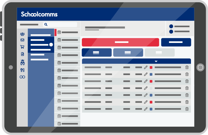 Schoolcomms Meal Manager tablet