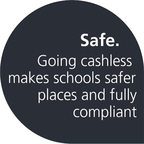 Safe. Going cashless makes schools safer places and fully compliant