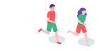Illustration of 2 joggers